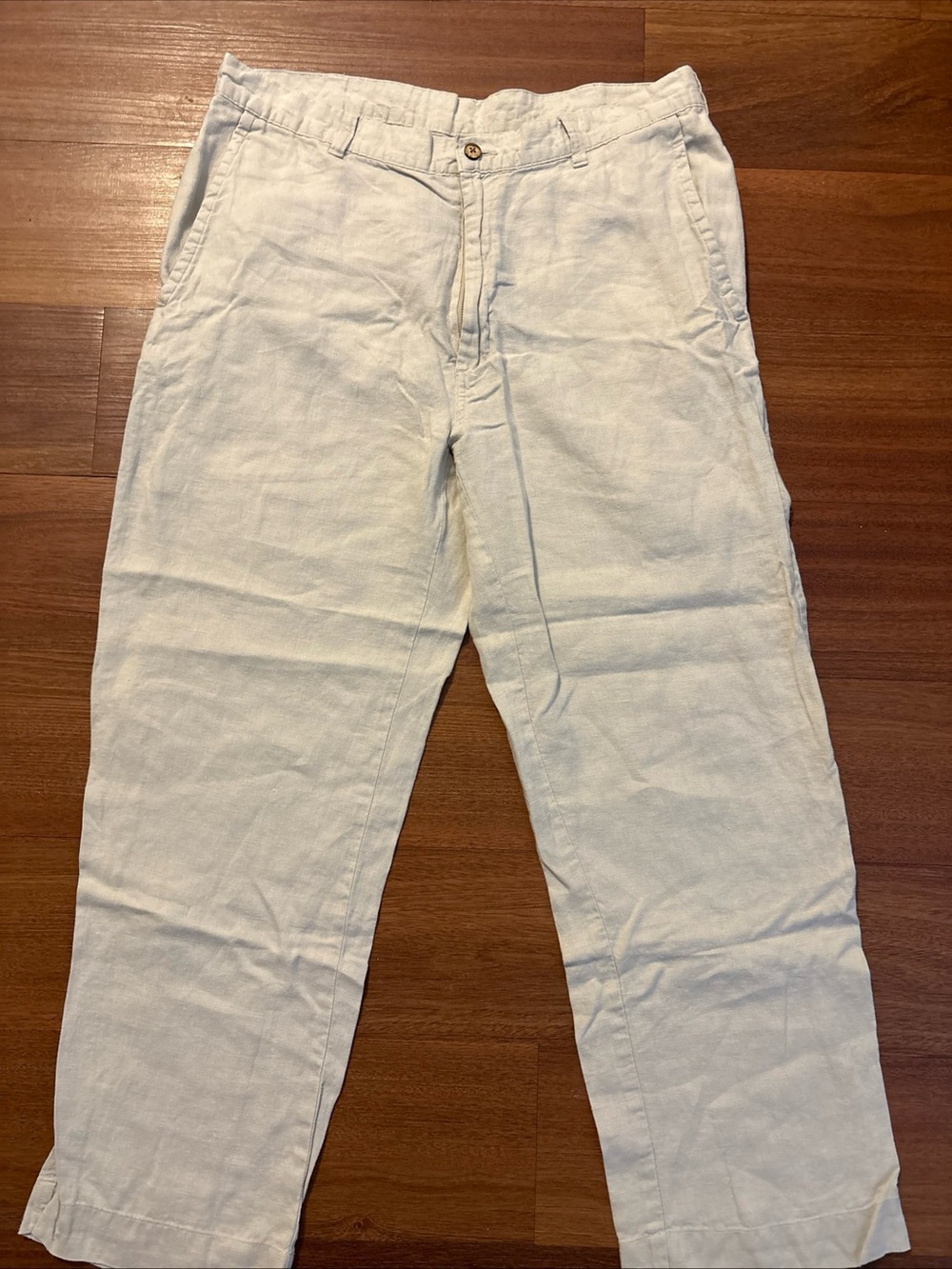 Jos. A. Bank Men's Size 38 Beige Beach Vacation 100% Linen Pants